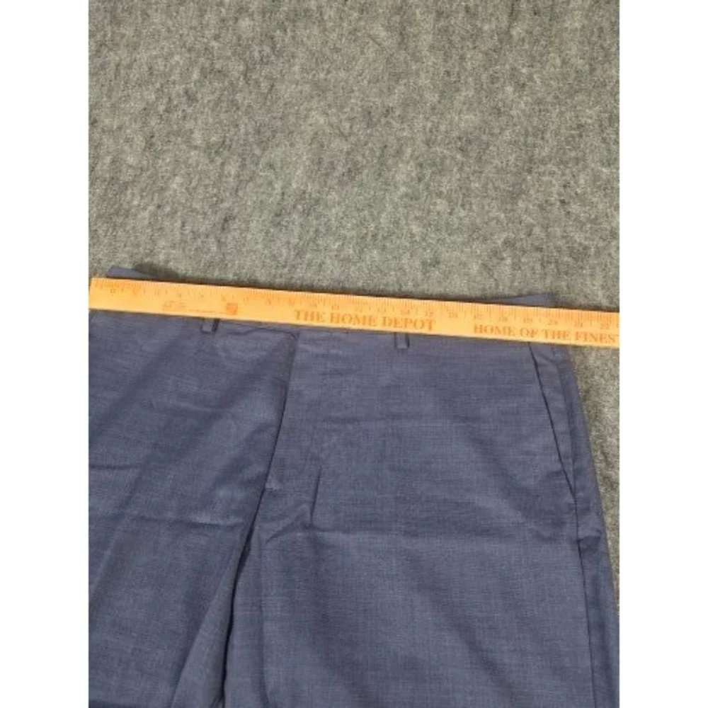 Banana Republic Slim Fit Trousers Men's 38x32 Blue Italian Wool Marzotto Fabric